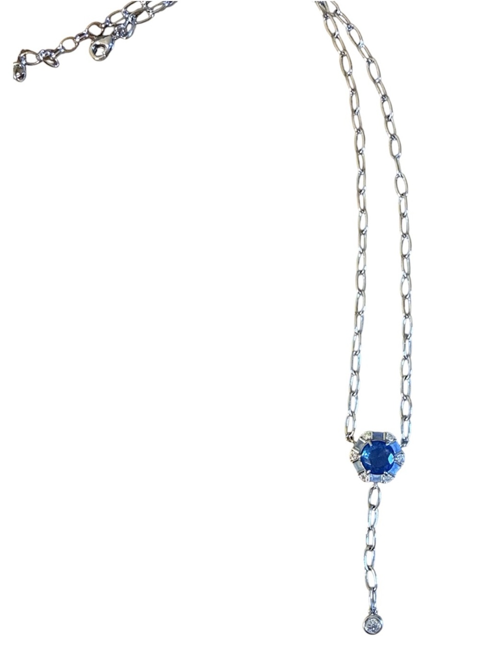 Bomb Party Blue Crystal Necklace